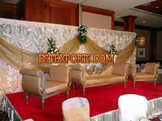 WEDDING GOLDEN CARVED FURNITURES  STAGE
