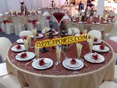 WEDDING TABLE EMBRODRIED OVERLAYS