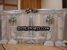 ASIAN WHITE WEDDING  STAGE