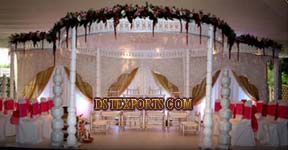 WEDDING WHITE ROUND MANDAP