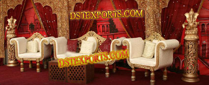 LATEST ASIAN WEDDING GOLDEN FURNITURES