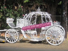 NEW WEDDING WHITE CINDERALA CARRIAGE