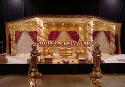 LATEST WEDDING BRASS CRYSTAL MANDAP