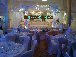 ASIAN WEDDING SILVER FIBER CRYSTAL STAGE