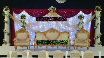 MUSLIM WEDDING STAGE WITH LOVE FURNITURE