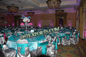 BANQUETHALL SATIN CHAIR COVERS AND SASHAS