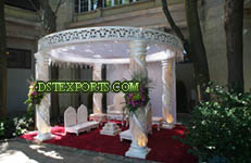 WEDDING PEARL CARVED CRYSTAL MANDAP