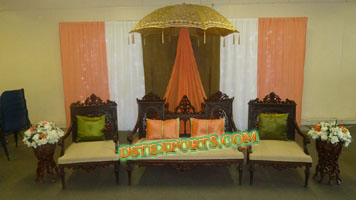 MUSLIM WEDDING STAGE WITH ANTIQUE FURNITURES