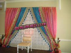 WEDDING COLOUR FULL EMBRODRIED BACKDROP