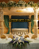 WEDDING GOLD CRYSTAL MANDAP SET