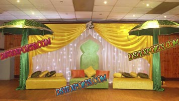 MUSLIM WEDDING MEHANDI FUNCTION STAGE