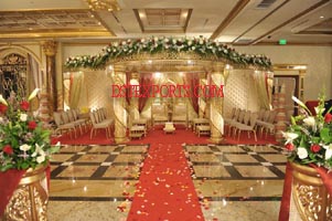 BEAUTIFUL WEDDING GOLD CRYSTAL MANDAP