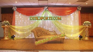 WEDDING STAGE WITH PEACOCK LOVE SEATER