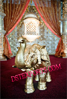 FIBER GOLD ELEPHANT STATUE