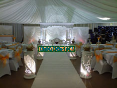 WEDDING AISLEWAY LIGHTED FIBER CRYSTAL PILLARS