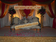 ASIAN WEDDING SILVER VICTORIAN SOFA