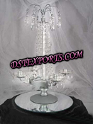 WEDDING CENTER TABLE PIECE WITH CRYSTAL DROP