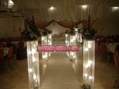 WEDDING LIGHTED CRYSTAL AISLEWAY PILLARS