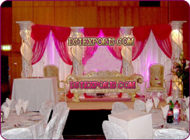 ASIAN WEDDING LIGHTED FIBER CRYSTAL STAGE SET