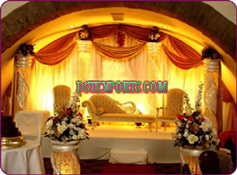 WEDDING CRYSTAL STAGE WITH PEACOCK SOFA