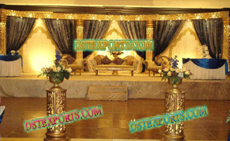 MUSLIM WEDDING GOLDEN CARVED STAGE SET