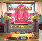 ASIAN WEDDING COLOURFUL MEHANDI STAGE