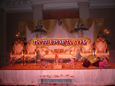 ASIAN WEDDING HEAVY CARVING FURNITURE STAGE