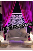 WEDDING STAGE FIBER FLOWER BACKDROP