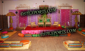 WEDDING DECORATED MEHANDI STAGE SET