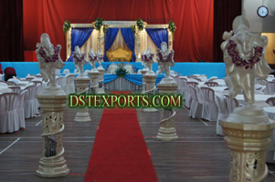 WEDDING FIBER CARVED MANDAP SET