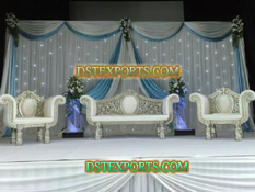 WEDDING SILVER CARVED STAGE FURNITURE