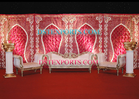 WEDDING RED EMBRODRIED BACKDROP