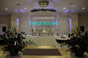 WEDDING PEARL WHITE FIBER MANDAP SET