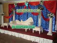 WEDDING STAGE WITH WHITE FURNITURE SET