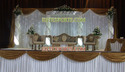 WEDDING FIBER CRYSTAL STAGE WITH  GOLDEN FURNITURE
