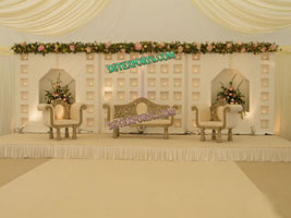 WEDDING STAGE FIBER BACKDROP SET