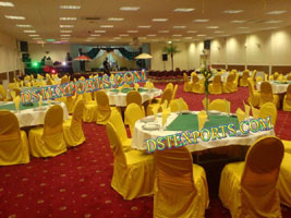 BANQUET HALL GOLD LYCRA CHAIR COVERS