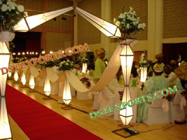 WEDDING LIGHTED DIAMOND GATE WITH AISLEWAY PIL