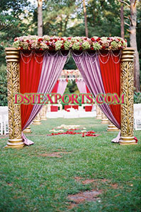 WEDDING GOLDEN PILLAR WELCOME GATE