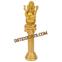 GOLDEN GANESHA ON PILLAR