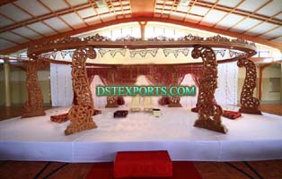 INDIAN WEDDING HANDCARVED PEACOCK MANDAP