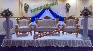 WEDDING STAGE GOLD FURNITURE SET