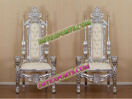 WEDDING SILVER MAHARAJA CHAIRS