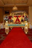 INDIAN WEDDING WALKWAY CRYSTAL PILLARS