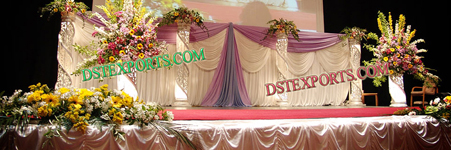 WEDDING STAGE CRYSTAL FIBER PILLARS