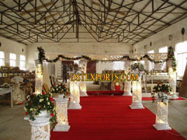 WEDDING CRYSTAL FIBER PILLARS