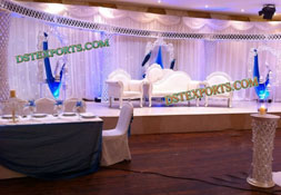 LATEST WEDDING CRYSTAL HALF MOON STAGE
