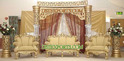 WEDDING GOLD JALI CRYSTAL STAGE SET
