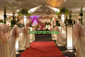 WEDDING LIGHTED PILLARS STAGE SET