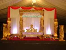 DESI WEDDING GOLDEN STAGE SET